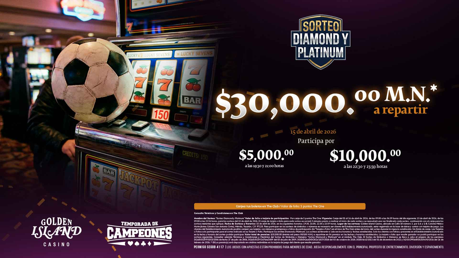 Sorteo Diamond y Platinum