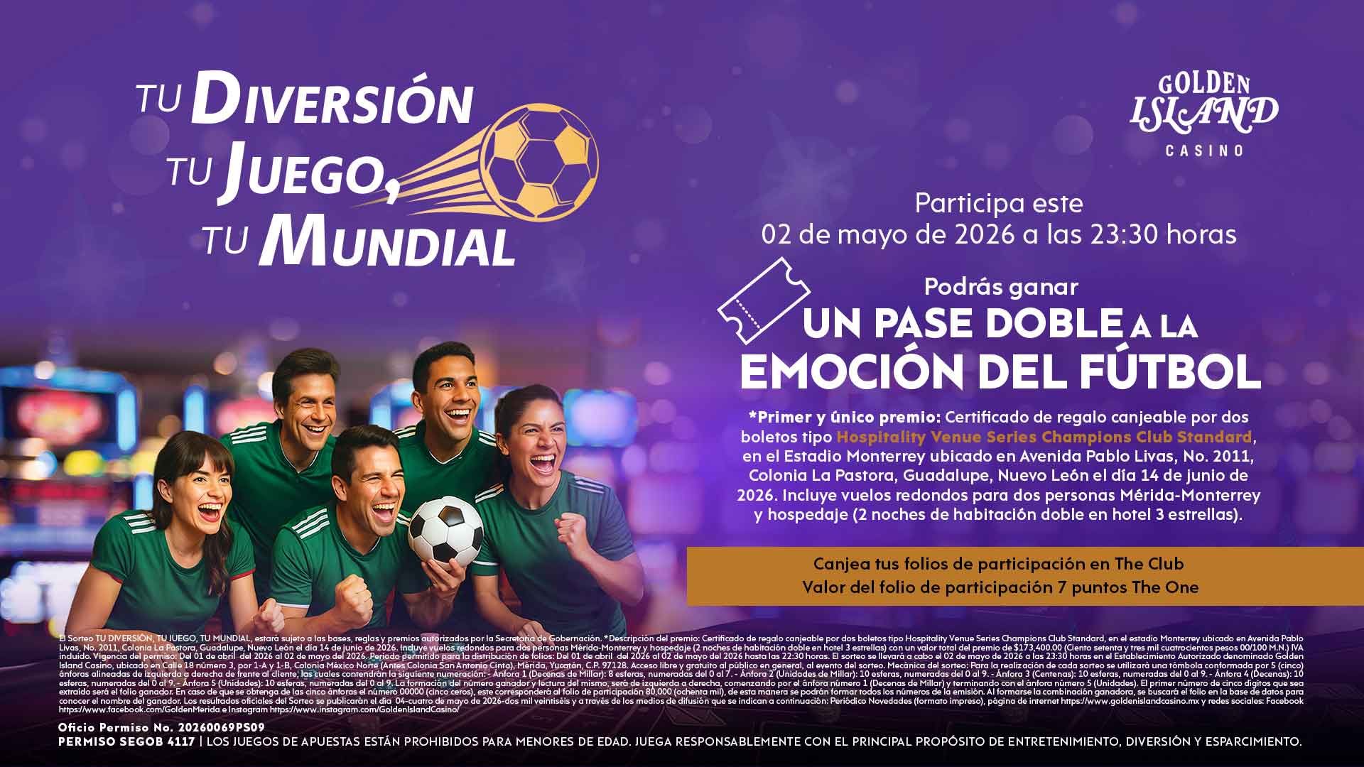 Sorteo TU DIVERSIÓN, TU JUEGO, TU MUNDIAL