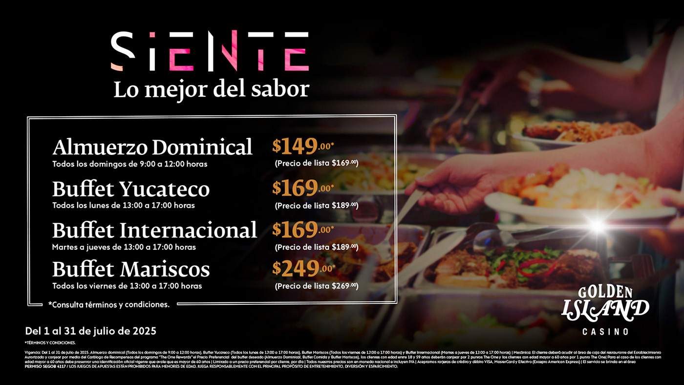 En Golden Island, nuestros platillos están llenos de delicias que te encantarán
