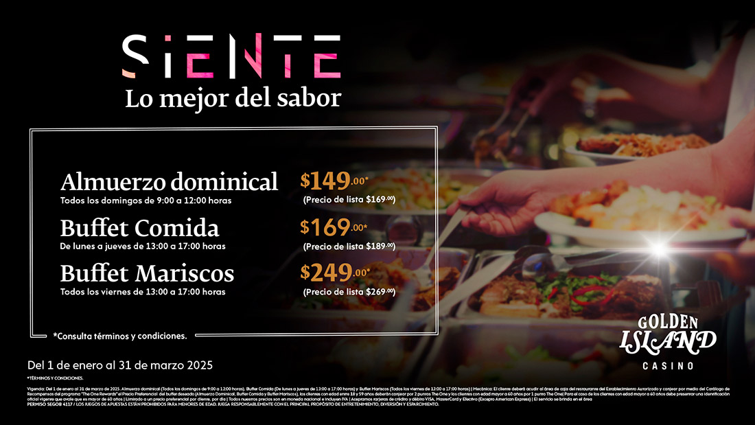 En Golden Island, nuestros platillos están llenos de delicias que te encantarán